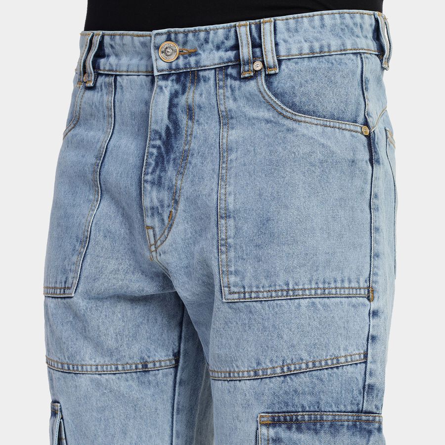 Men's 100% Cotton Jeans, Light Blue, large image number null