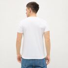 Men's Bright Snow White Crew Neck Athleisure Drifit T-Shirt, सफ़ेद, small