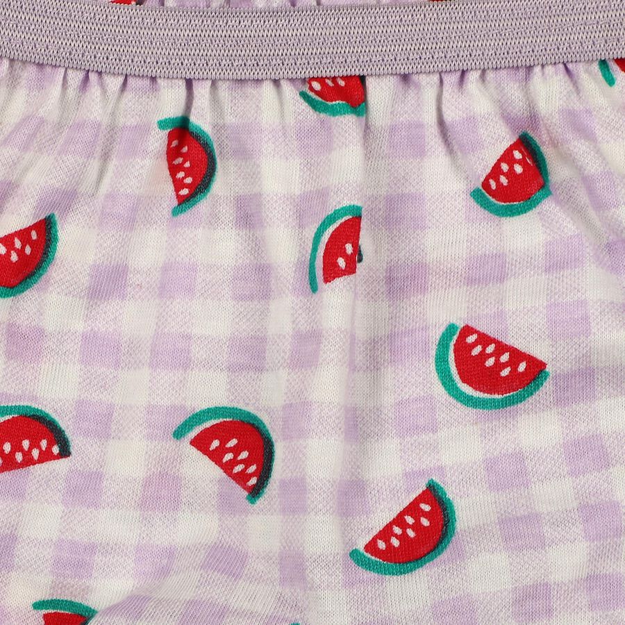 Infants' Lavender Regular Fit Printed Bloomer Shorts, लाइलेक, large