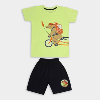 Boys' 100% Cotton Knit Baba Suit