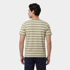Men's Green Round Neck Regular T-Shirt, हल्का हरा, small