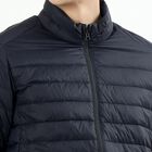 Men's Deep Midnight Navy High Neck Casual Puffer Jacket, नेवी ब्लू, small image number null