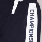 Boys' Navy Cotton Round Neck Striped Baba Suit, Navy Blue, small image number null