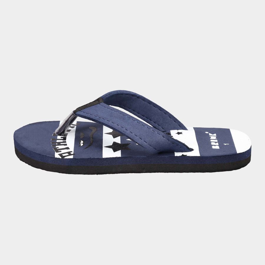Kids Printed Slippers, Navy Blue, large image number null