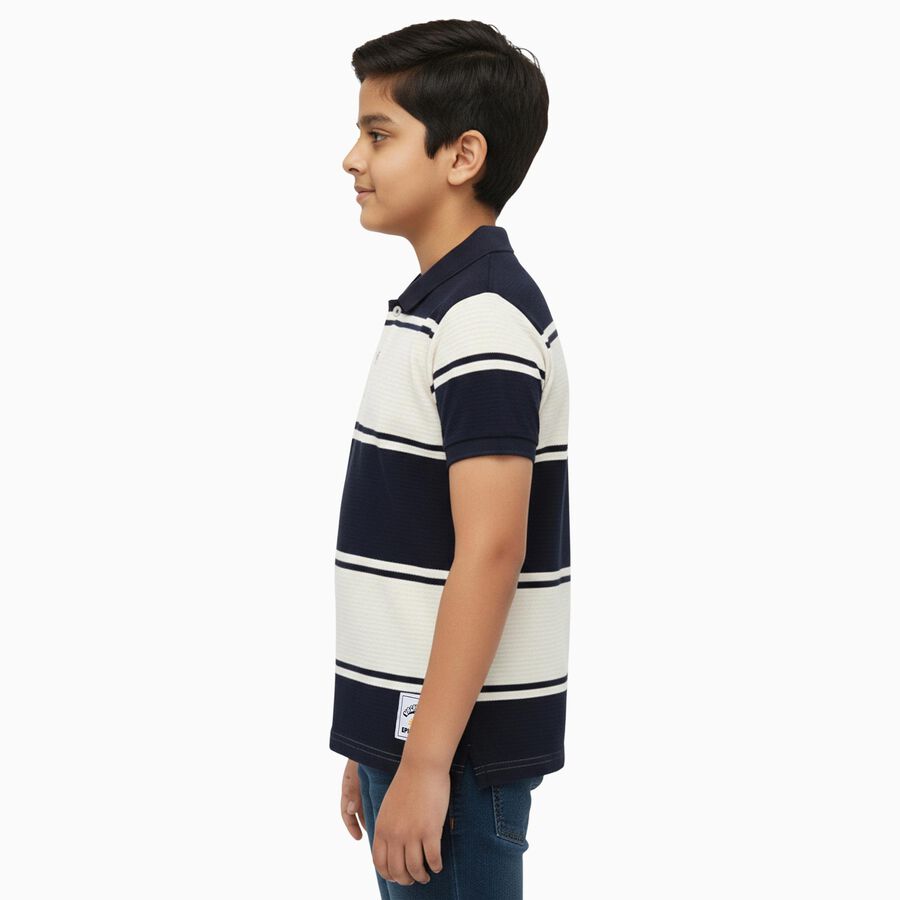Boys' Half Sleeves T-Shirt, नेवी ब्लू, large image number null