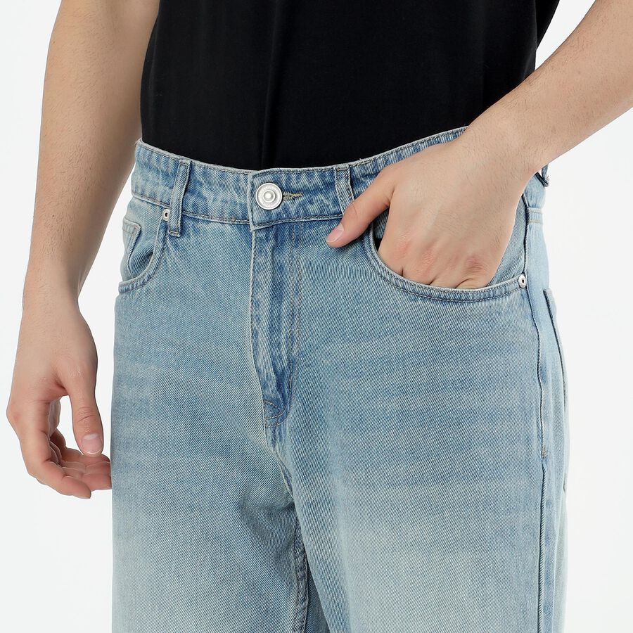 Men's Light Blue Straight Fit Jeans, Light Blue, large image number null