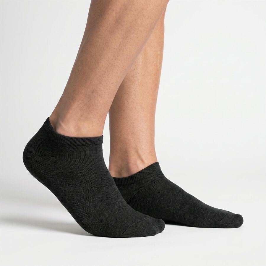 Men's Ankle Length Regular Fit Solid Pack of 3 Socks ( Black, Grey, White ), मिश्रित हल्का ग्रे, large