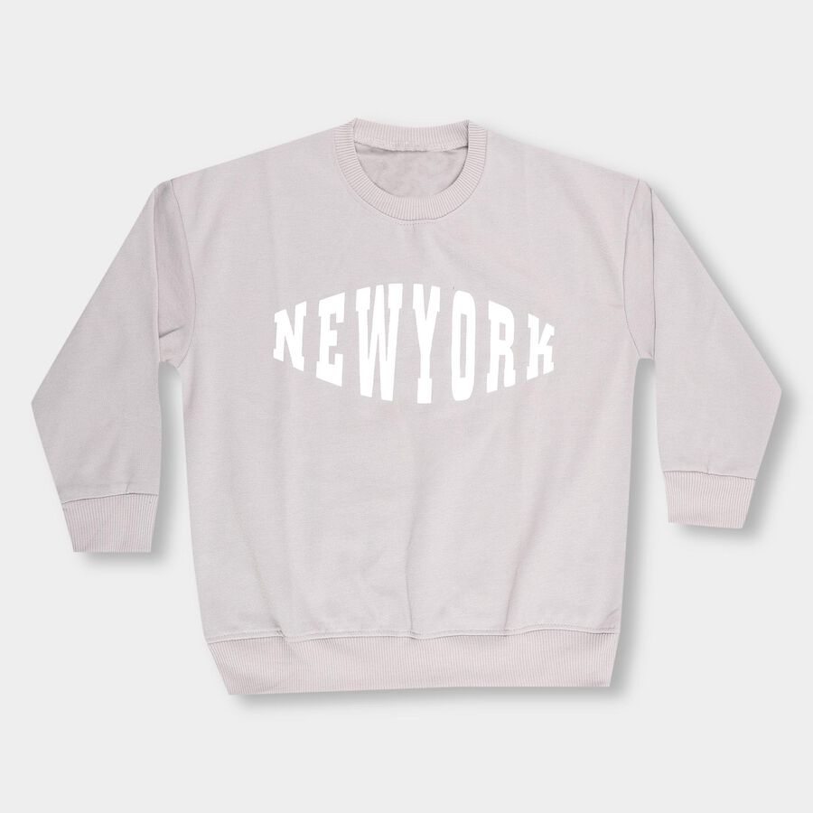 Boys' Sweatshirt, हल्का ग्रे, large image number null