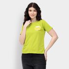 Ladies' Round Neck T-Shirt, Neon Green, small