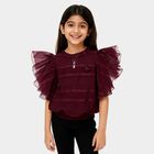 Girls' T-Shirt, Wine, small