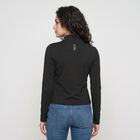 Women's Black Stand Collar Windbreaker Jacket, Black, small