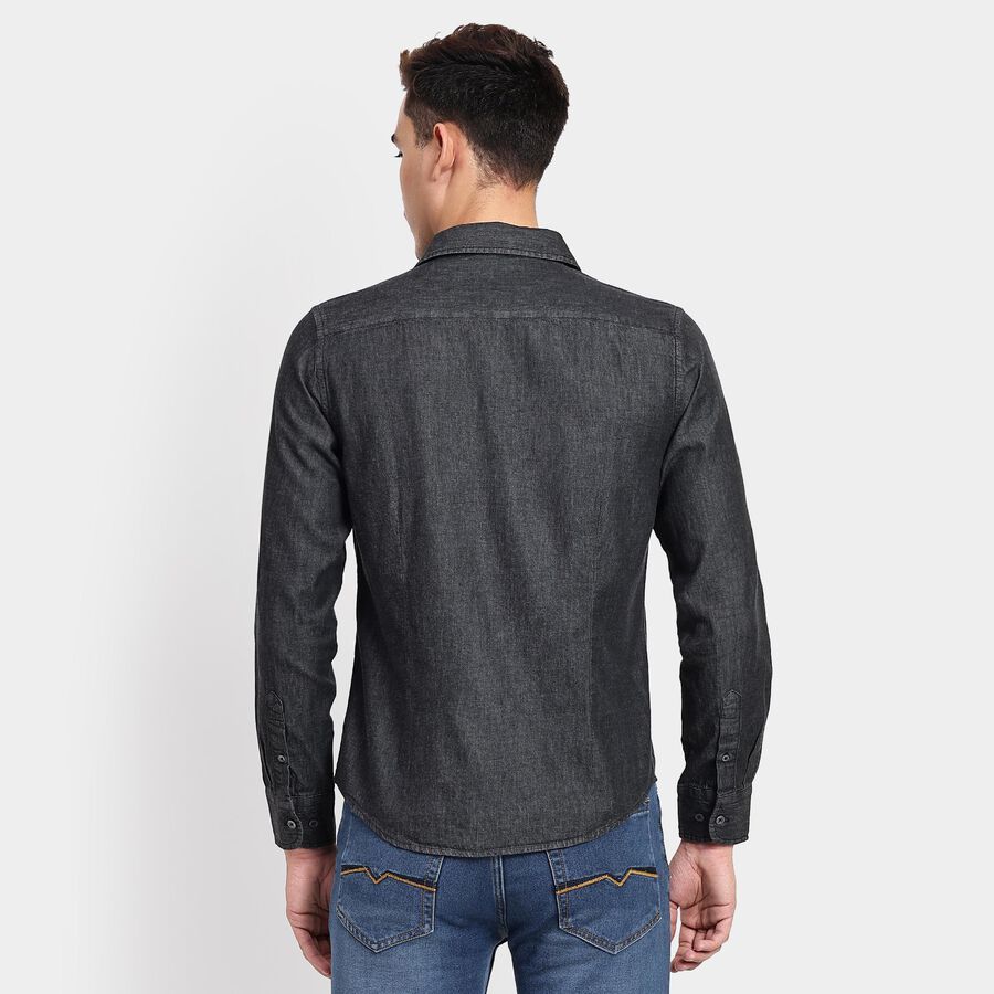 Men's 100% Cotton Casual Shirt, Black, large image number null