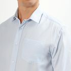 Men's Light Blue Spread Collar Classic Formal Shirt, हल्का नीला, small image number null