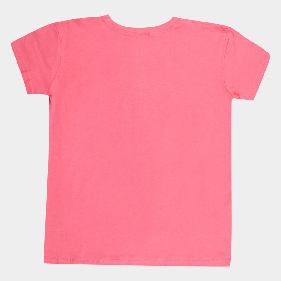 Girls Cotton T-Shirt, Pink, large image number null