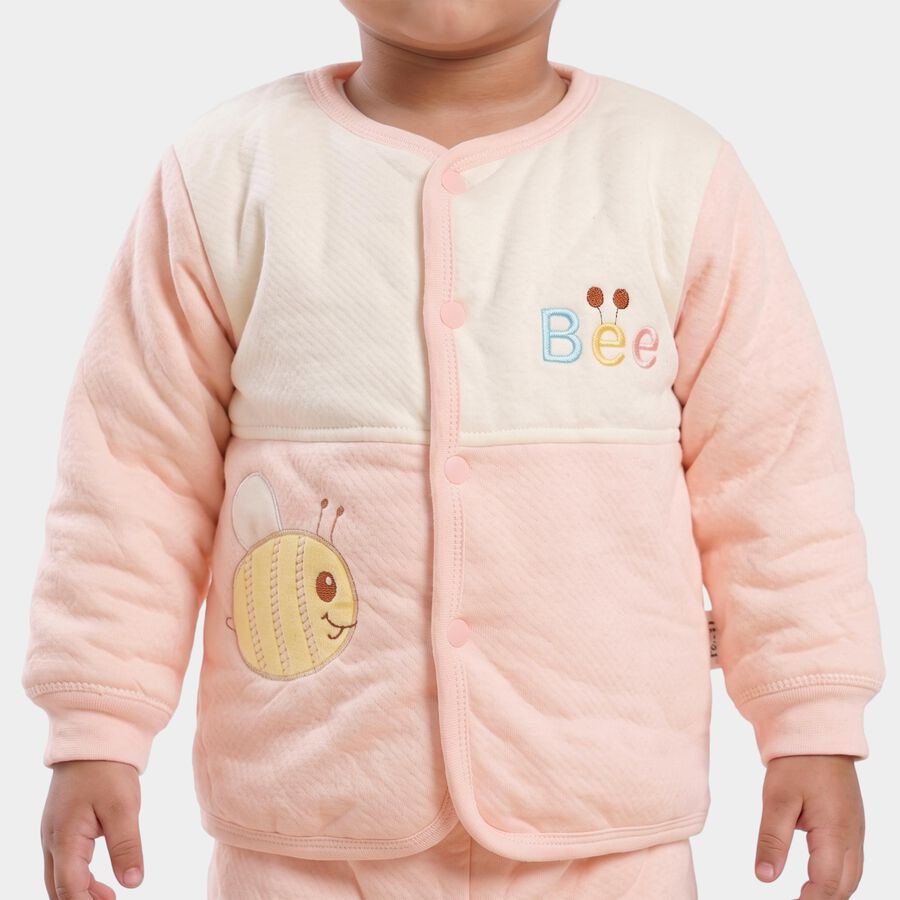 Infants' Pink Round Neck Lounge Hipster Set, Light Pink, large