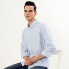 Men's Light Blue Cotton Button Down Casual Shirt, हल्का नीला, small