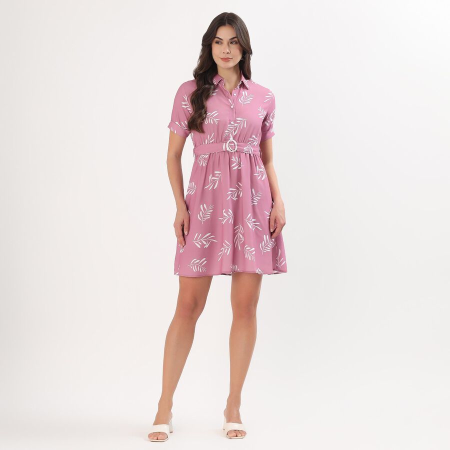 Women's Black Sleeveless Midi Dress, Pink, large