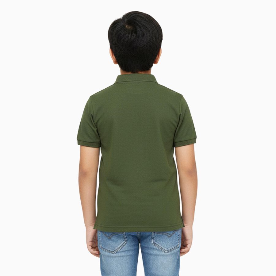 Boys' Half Sleeves T-Shirt, Olive, large image number null