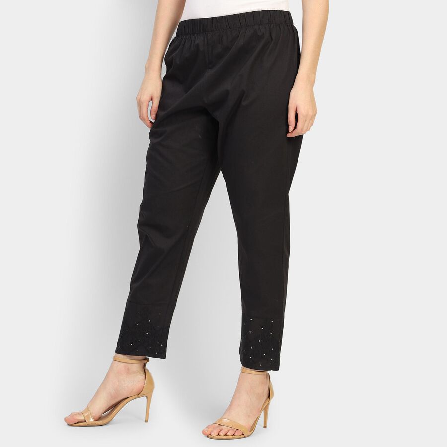 Ladies' 100% Cotton Palazzos , Black, large image number null