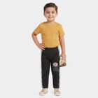 Boys Black Straight Fit Graphic Printed Pyjama, Black, small