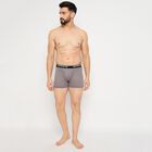 Men's 100% Cotton Trunks, Dark Grey, small