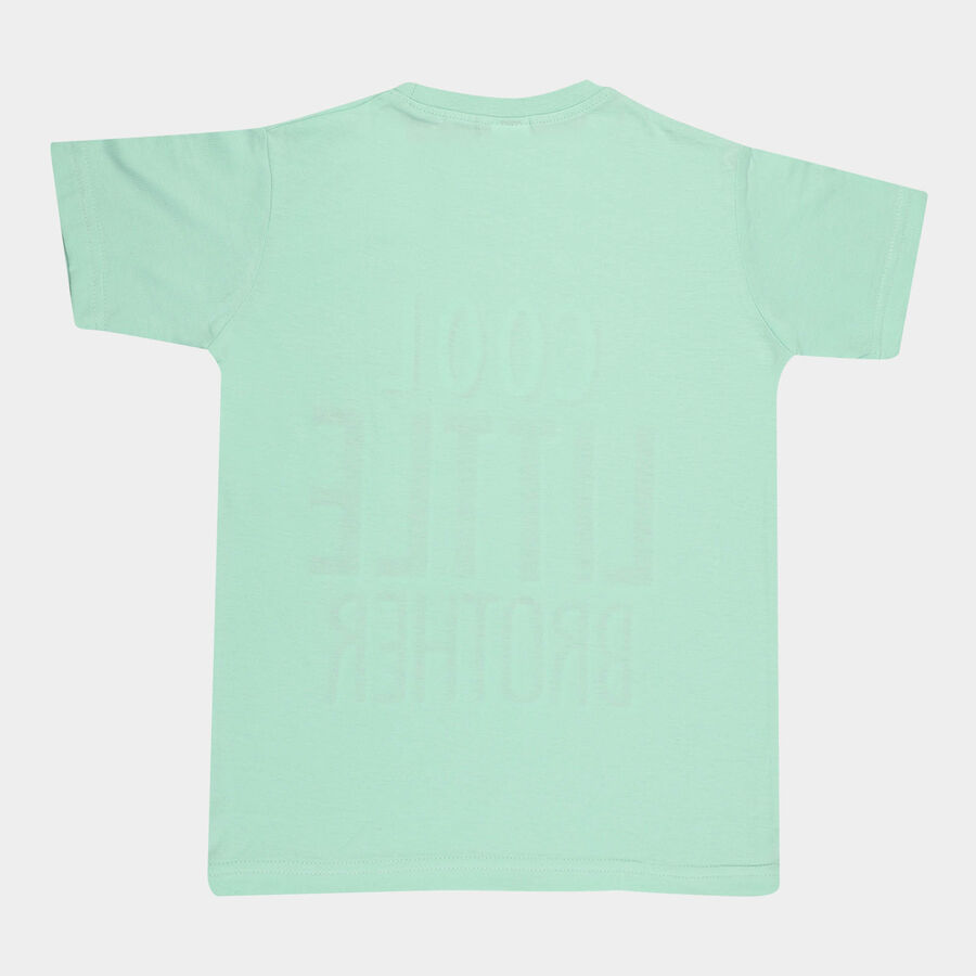 Boys Cotton T-Shirt, Light Green, large image number null