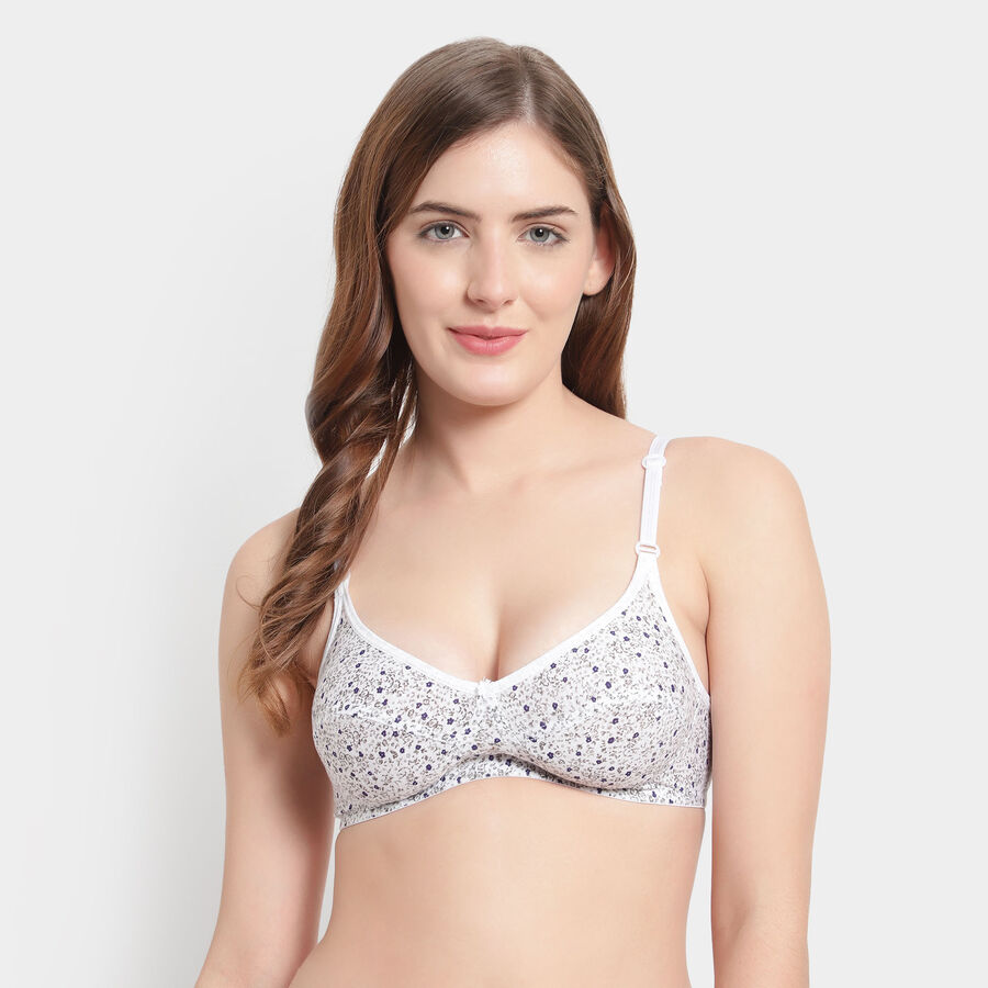 Printed Non-Padded Bra, Purple, large image number null