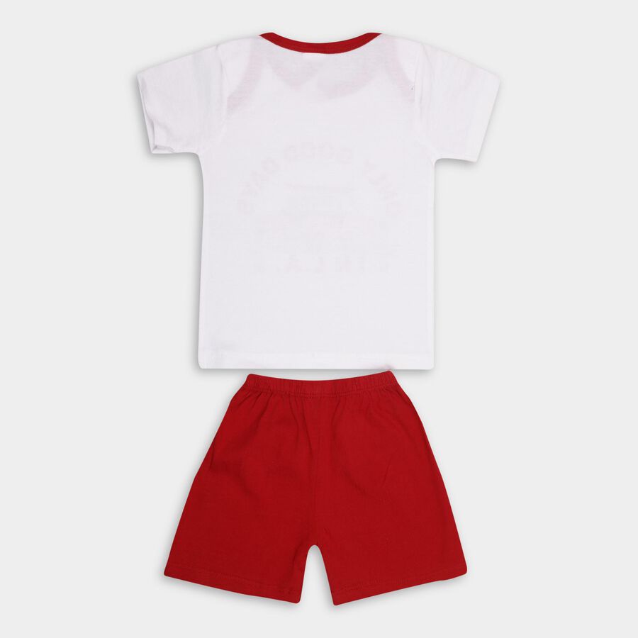 Infant Boys' 100% Cotton Baba Suit, मरून, large image number null