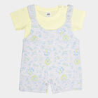 Infants Cotton Printed Baba Suit, Melange Light Grey, small image number null
