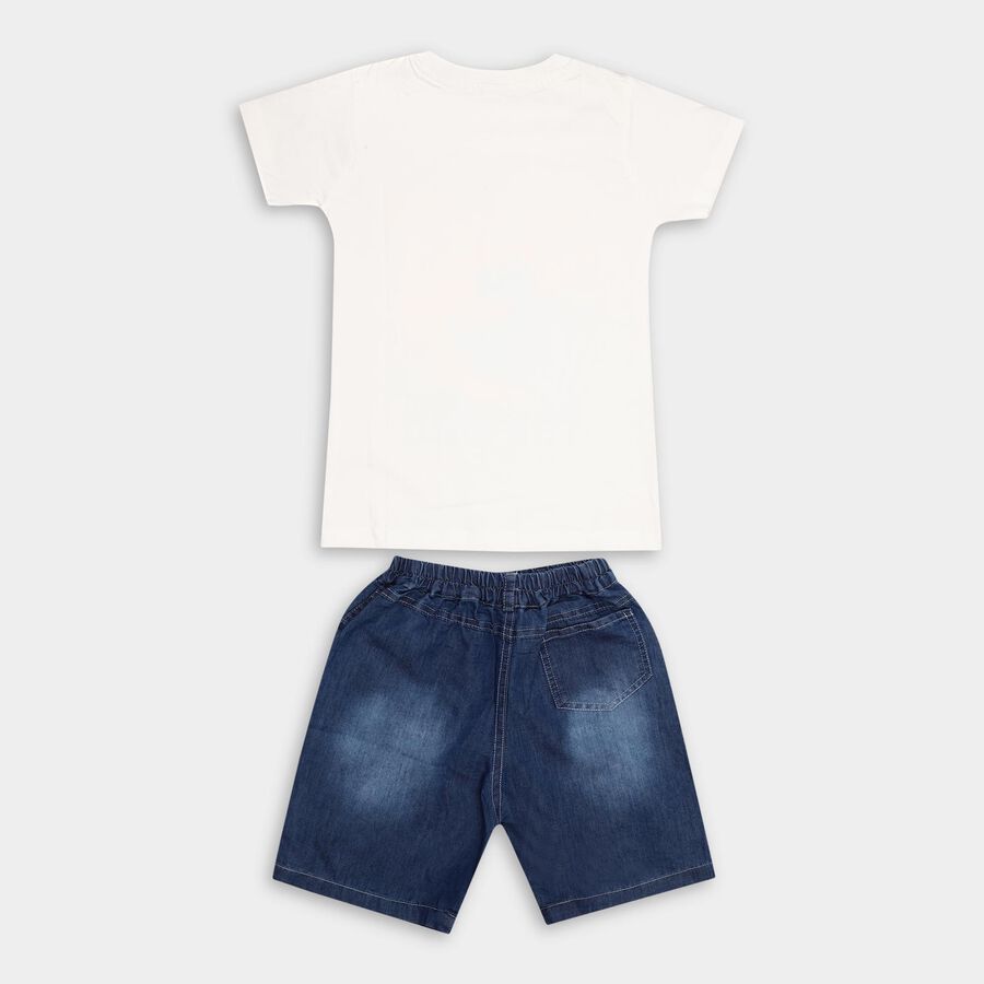 Boys' 100% Cotton Woven Baba Suit , Off White, large image number null