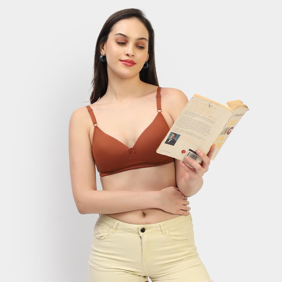 Ladies' Bra , Brown, large image number null