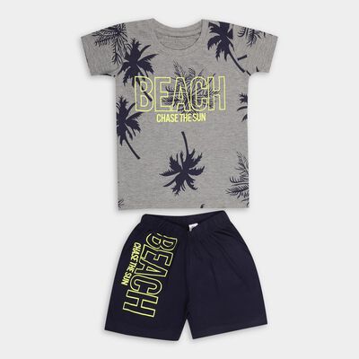 Boys' 100% Cotton Knit Baba Suit 
