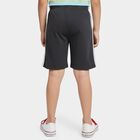 Boys' Grey Regular Fit Melange Drawstring Bermuda Shorts, Dark Grey, small