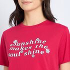 Ladies' Round Neck T-Shirt, Fuchsia, small