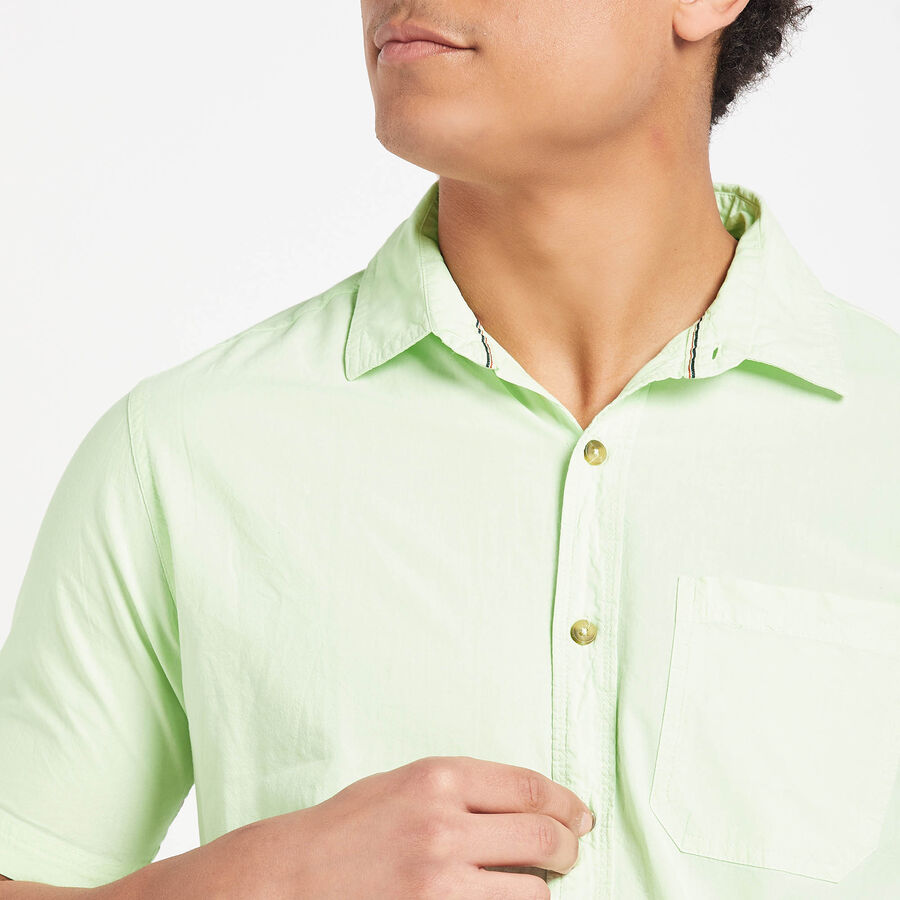 Cotton Solid Casual Shirt, Light Green, large image number null