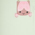 Girls' 100% Cotton T-Shirt, Light Green, small