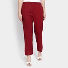 Ladies' 100% Cotton Palazzos , मरून, small image number null