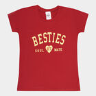 Girls Short Sleeve T-Shirt, Wine, small image number null