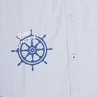 Boys' Light Powder Blue Cotton Classic Collar Casual Shirt, Light Blue, small image number null
