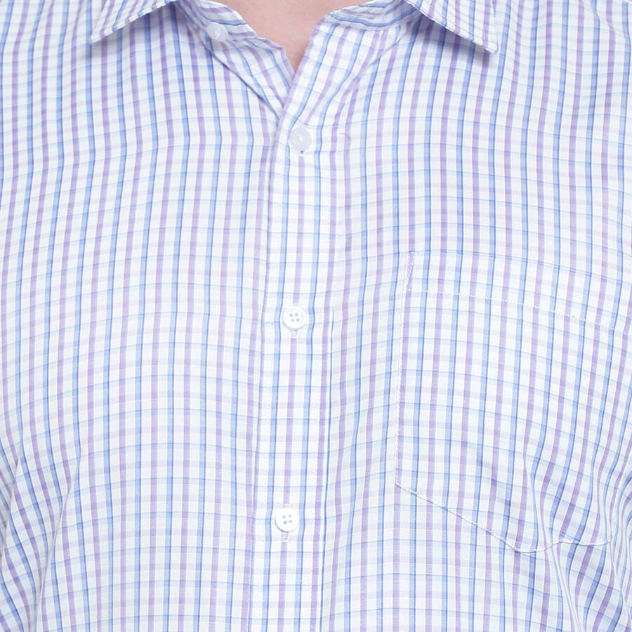 Checks Formal Shirt, Purple, large image number null