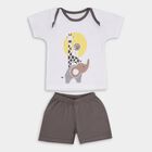 Infant Boys' 100% Cotton Baba Suit, चारकोल, small image number null