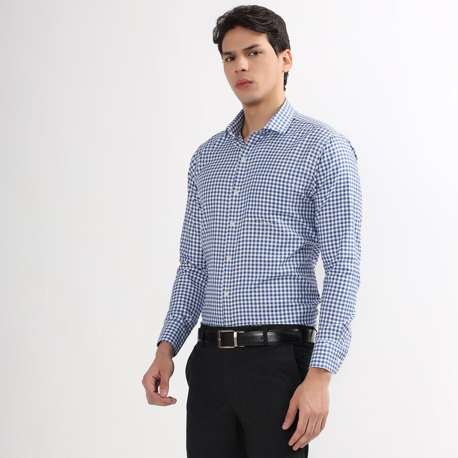 Men's Cut Away Collar Formal Shirt , Mid Blue, large image number null
