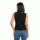 Women's Black V-Neck Wrap Top, Black, small