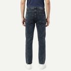 Men's Navy Blue Slim Fit Washed Jeans, Dark Blue, small