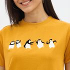 Ladies'Round Neck T-Shirt, Mustard, small image number null