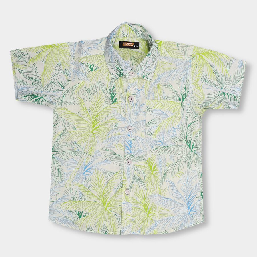Boys' 100% Cotton Casual Shirt, White, large image number null