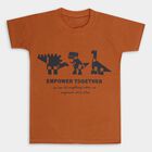 Boys' Half Sleeves T-Shirt, Brown, small