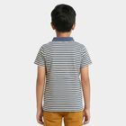 Boys Navy Blue Crew Neck Casual T-Shirt, Navy Blue, small