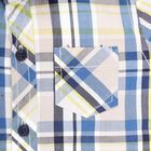 Infants Checks Regular Collar Shirt, Yellow, small image number null