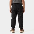 Boys' Black Drawstring Jogger Trousers, काला, small